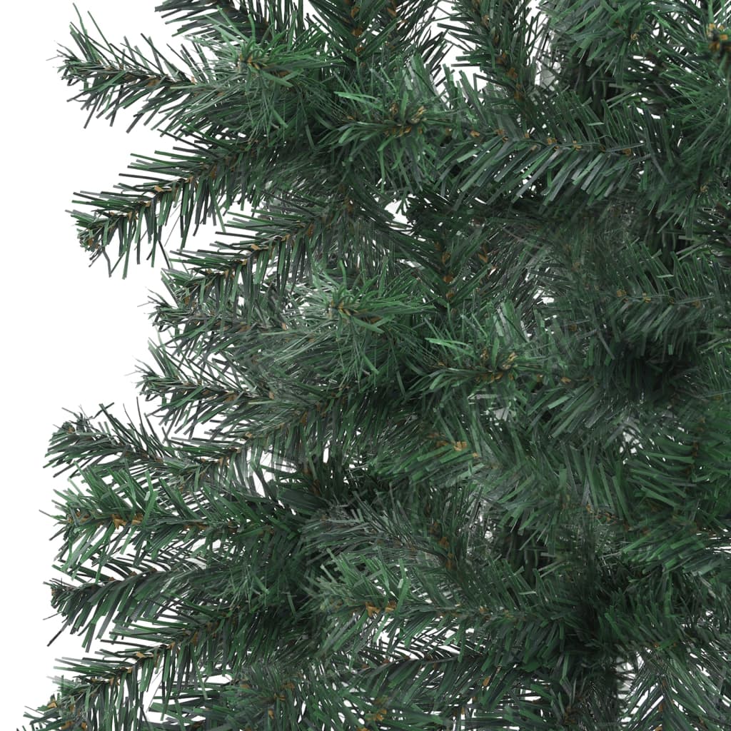 vidaXL Arbre de Noël artificiel d'angle LED et boules Vert 150 cm PVC