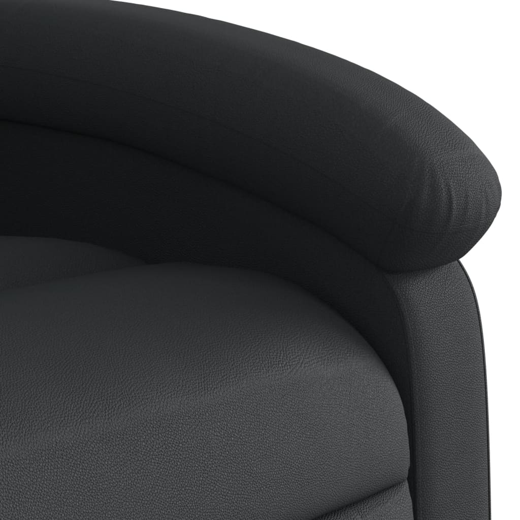 vidaXL Fauteuil inclinable noir cuir véritable