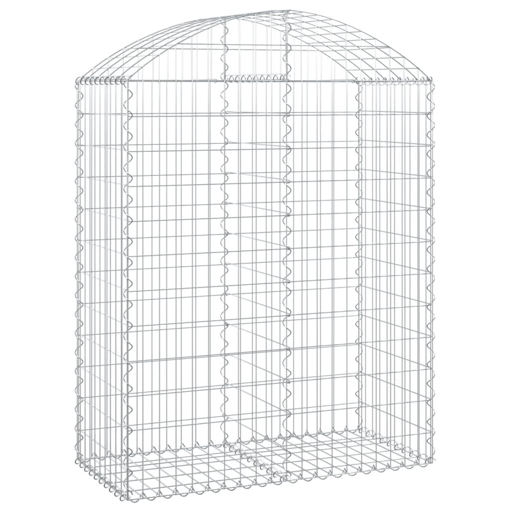 vidaXL Panier de gabions arqué 100x50x120/140 cm Fer galvanisé