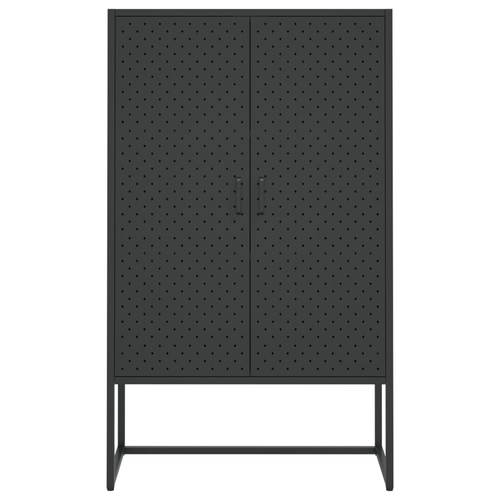 vidaXL Buffet haut Noir 80x35x135 cm Acier