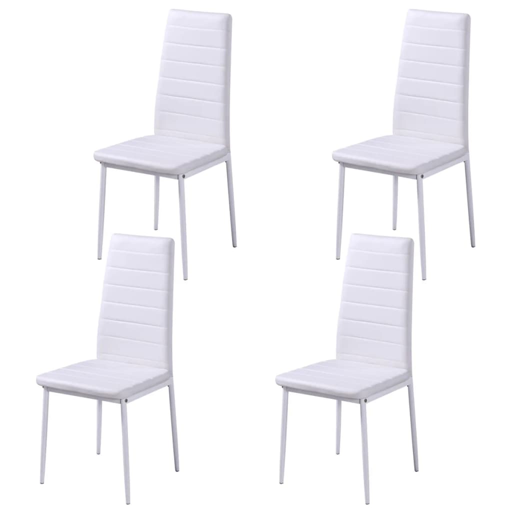 vidaXL Ensemble de table et de chaises 5 pièces noir et blanc