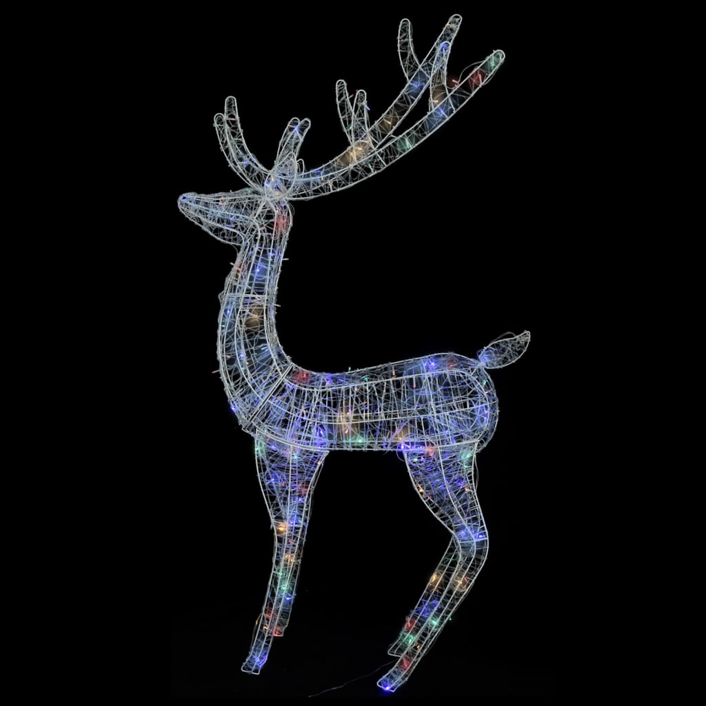 vidaXL Renne de Noël XXL Acrylique 250 LED 180 cm Coloré