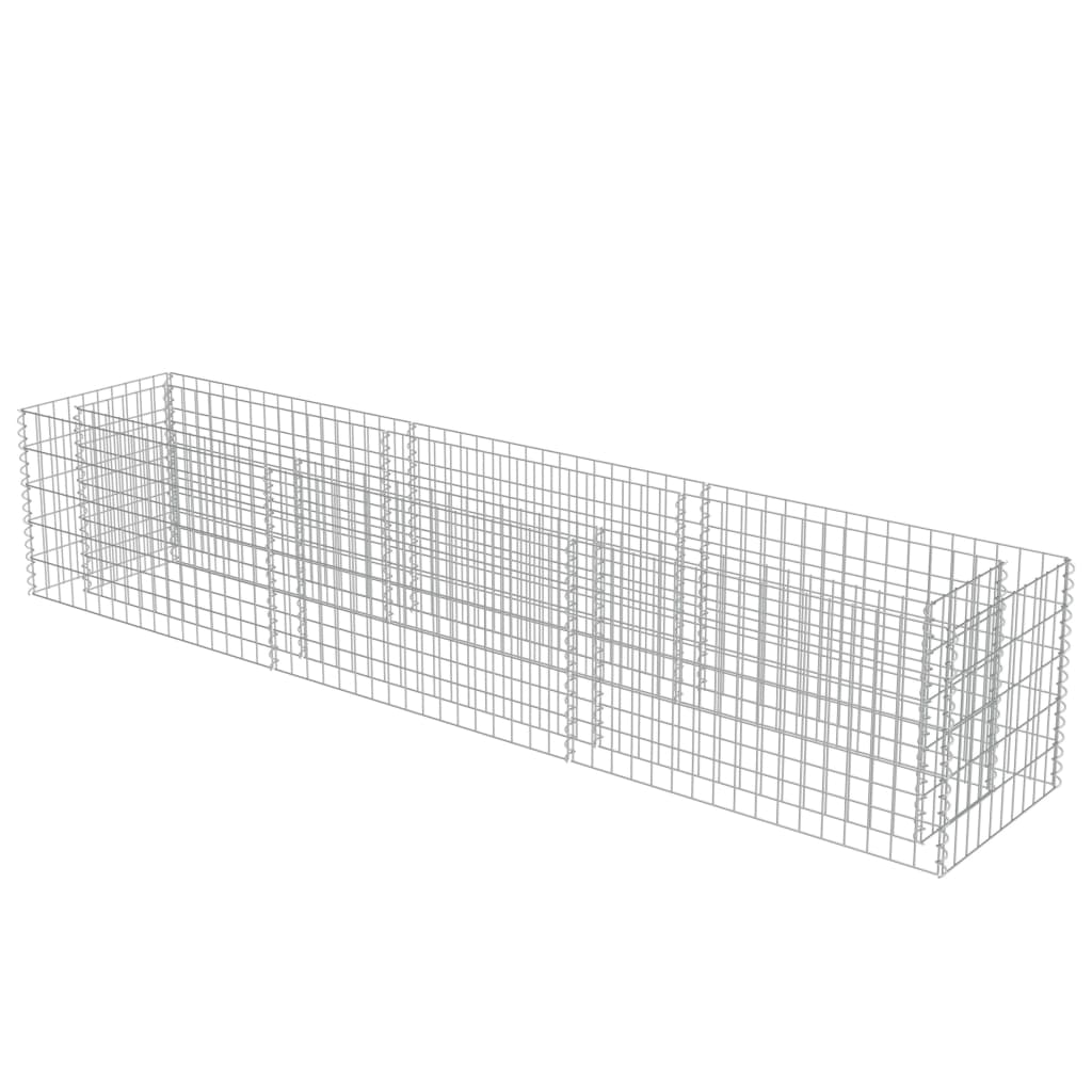 vidaXL Lit surélevé à gabion Acier galvanisé 270x50x50 cm