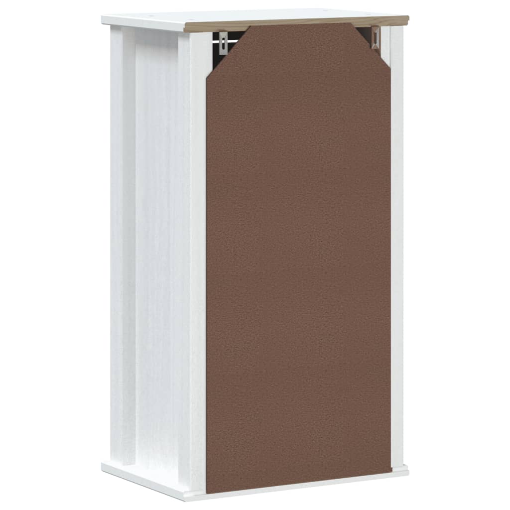 vidaXL Armoire murale de salle de bain BERG blanc bois de pin massif