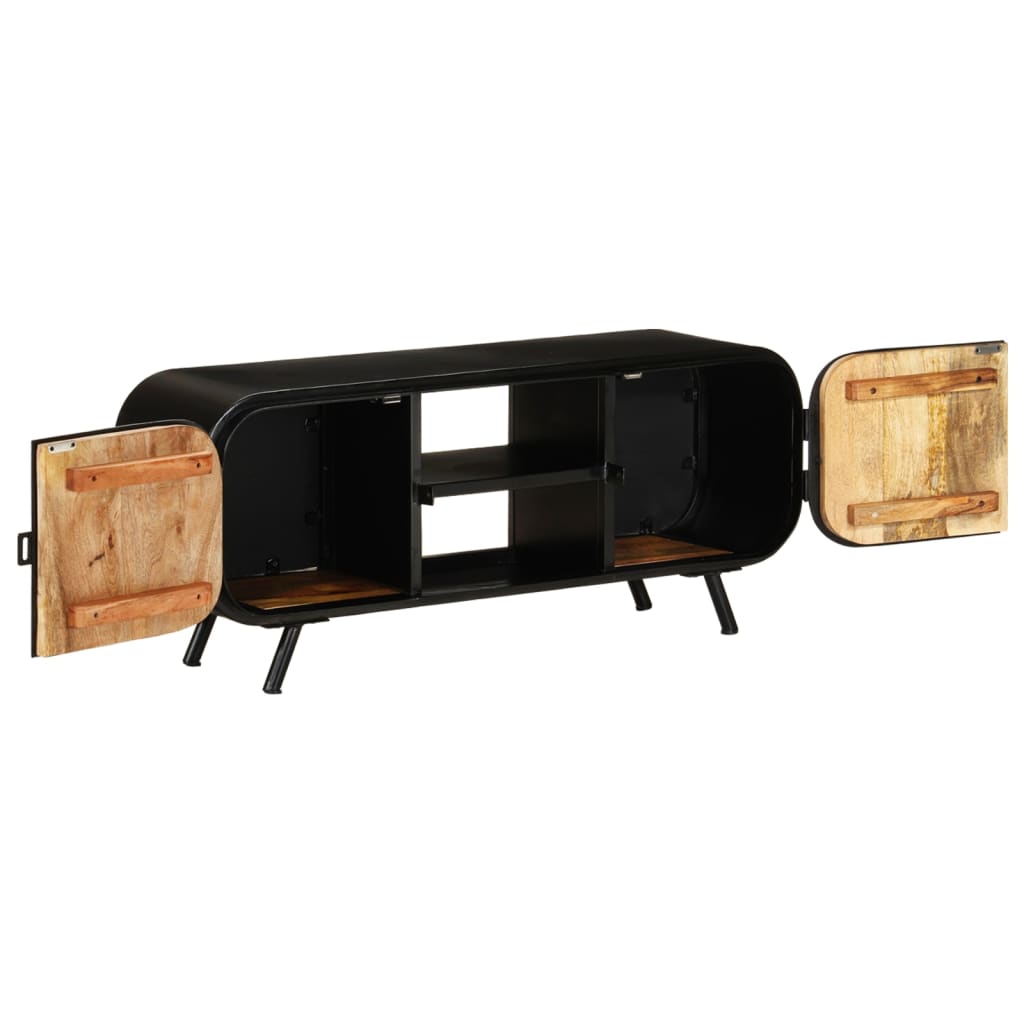 vidaXL Meuble TV 110x30x45 cm Bois de manguier brut