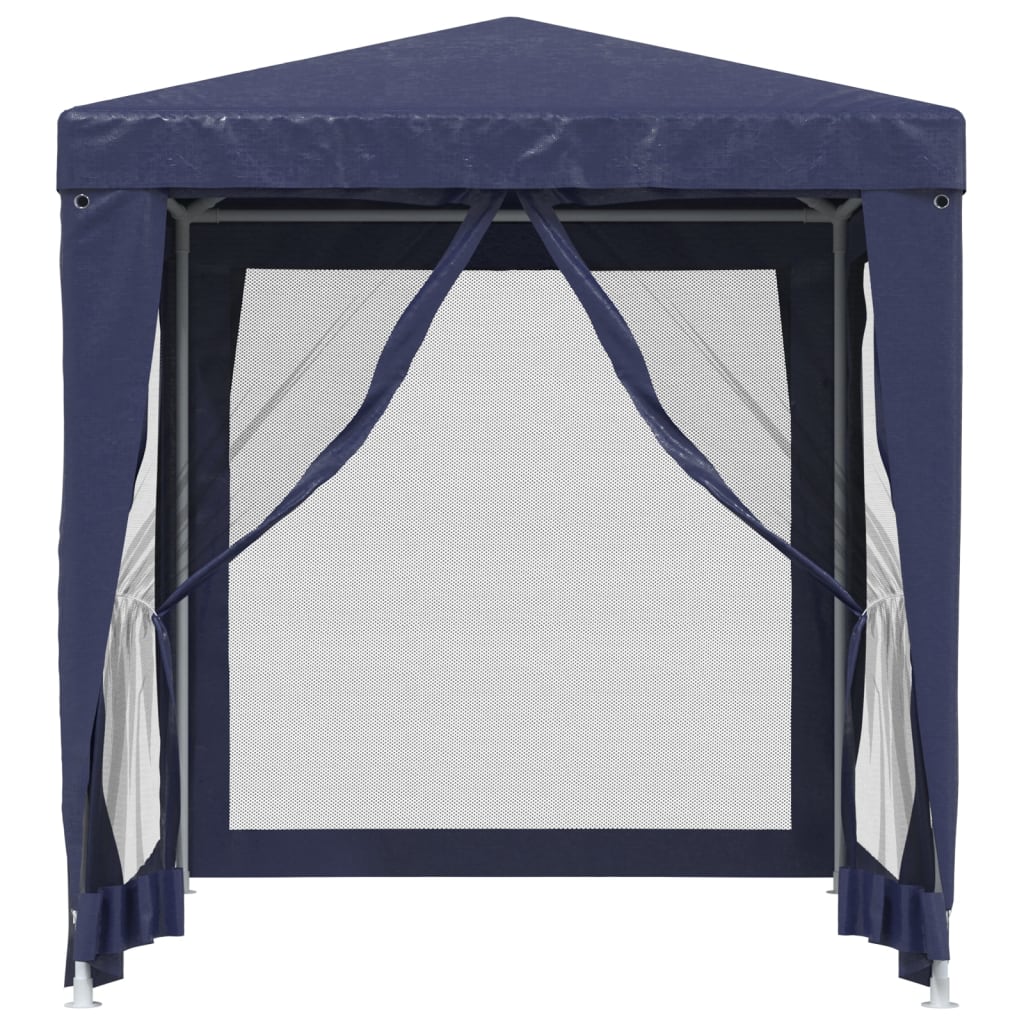 vidaXL Tente de fête avec 4 parois latérales en maille Bleu 2x2 m PEHD