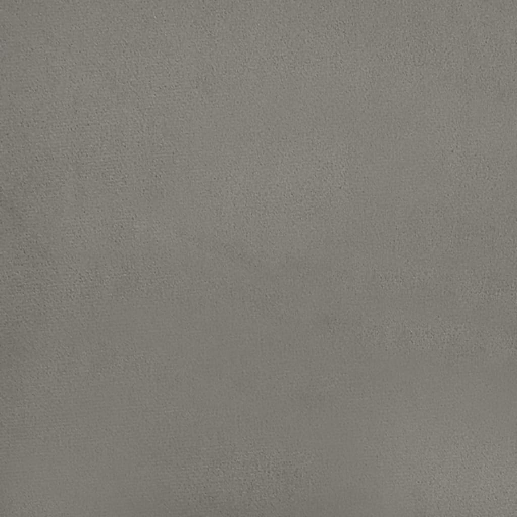 vidaXL Cadre de lit gris clair 183x213 cm velours