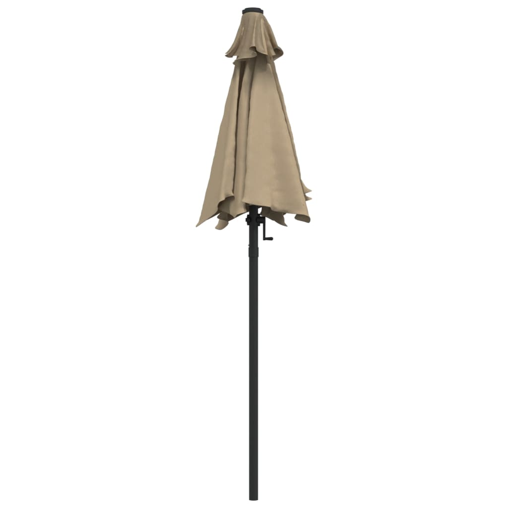 vidaXL Parasol Taupe 200x224 cm Aluminium