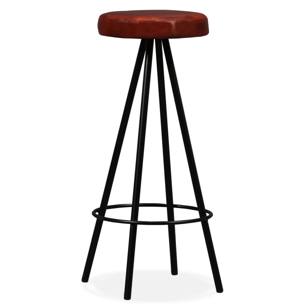 vidaXL Tabourets de bar lot de 2 cuir véritable