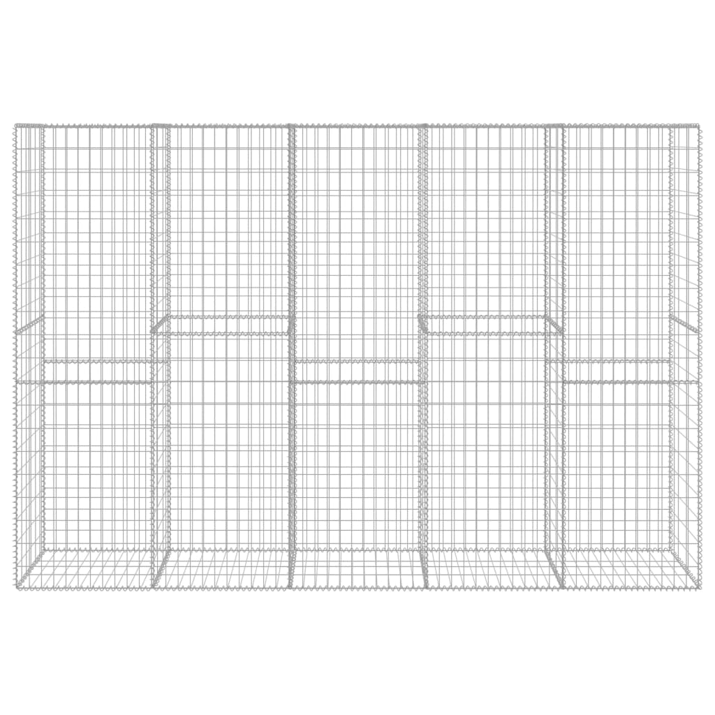 vidaXL Mur en gabion avec couvercle Acier galvanisé 300 x 50 x 200 cm