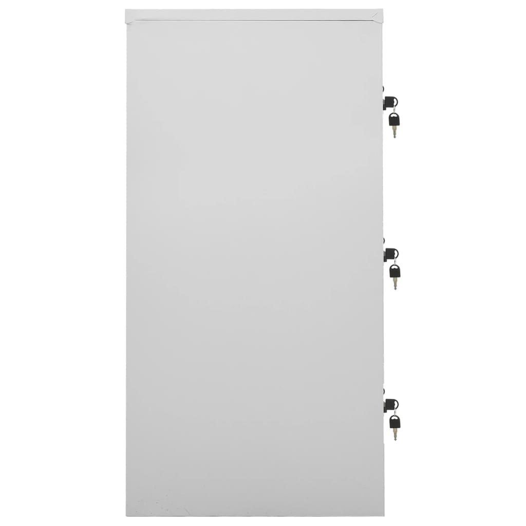 vidaXL Armoire à casiers Gris clair 90x45x92,5 cm Acier