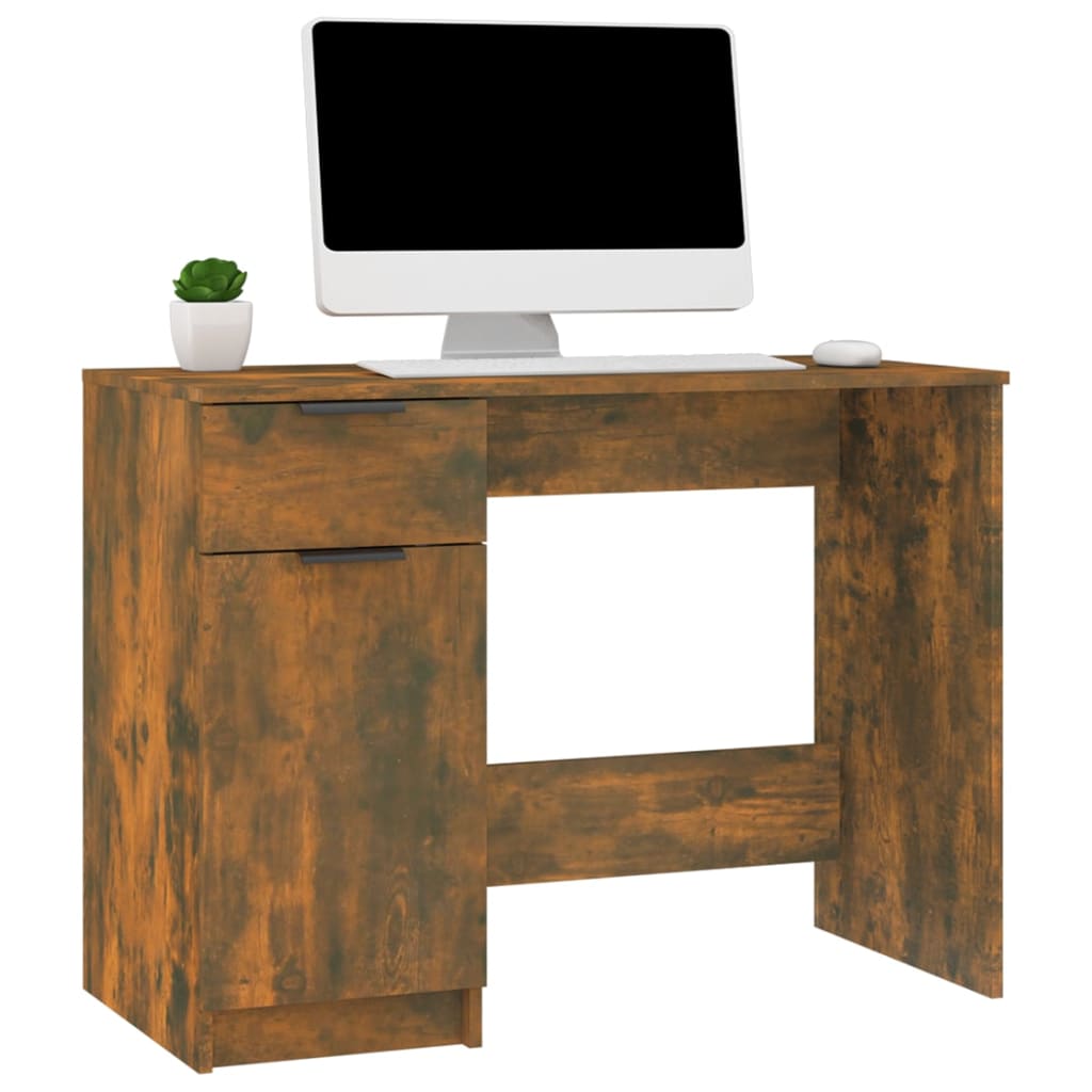 vidaXL Bureau Chêne fumé 100x50x75 cm Bois d'ingénierie