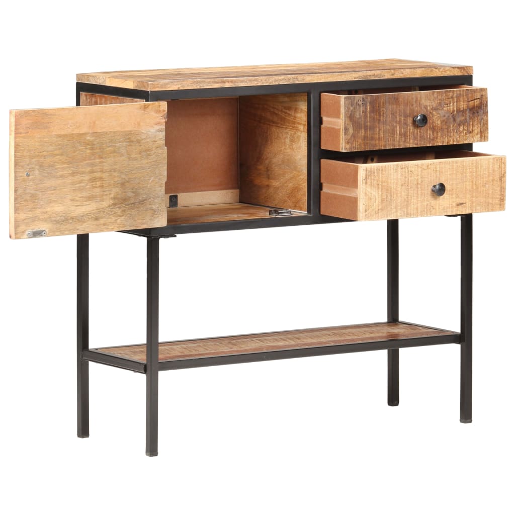 vidaXL Buffet 85x30x80 cm Bois de manguier brut