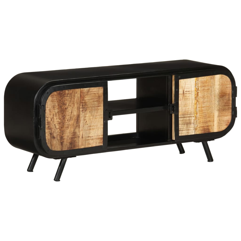 vidaXL Meuble TV 110x30x45 cm Bois de manguier brut