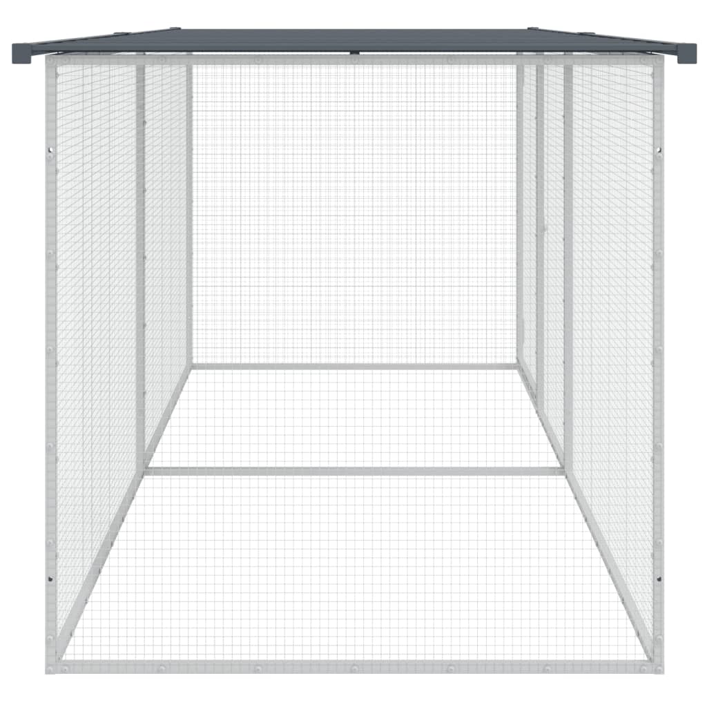 vidaXL Poulailler avec toit anthracite 203x98x90 cm acier galvanisé