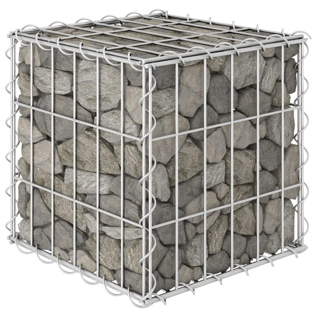 vidaXL Lit surélevé cube à gabion Fil d'acier 30x30x30 cm