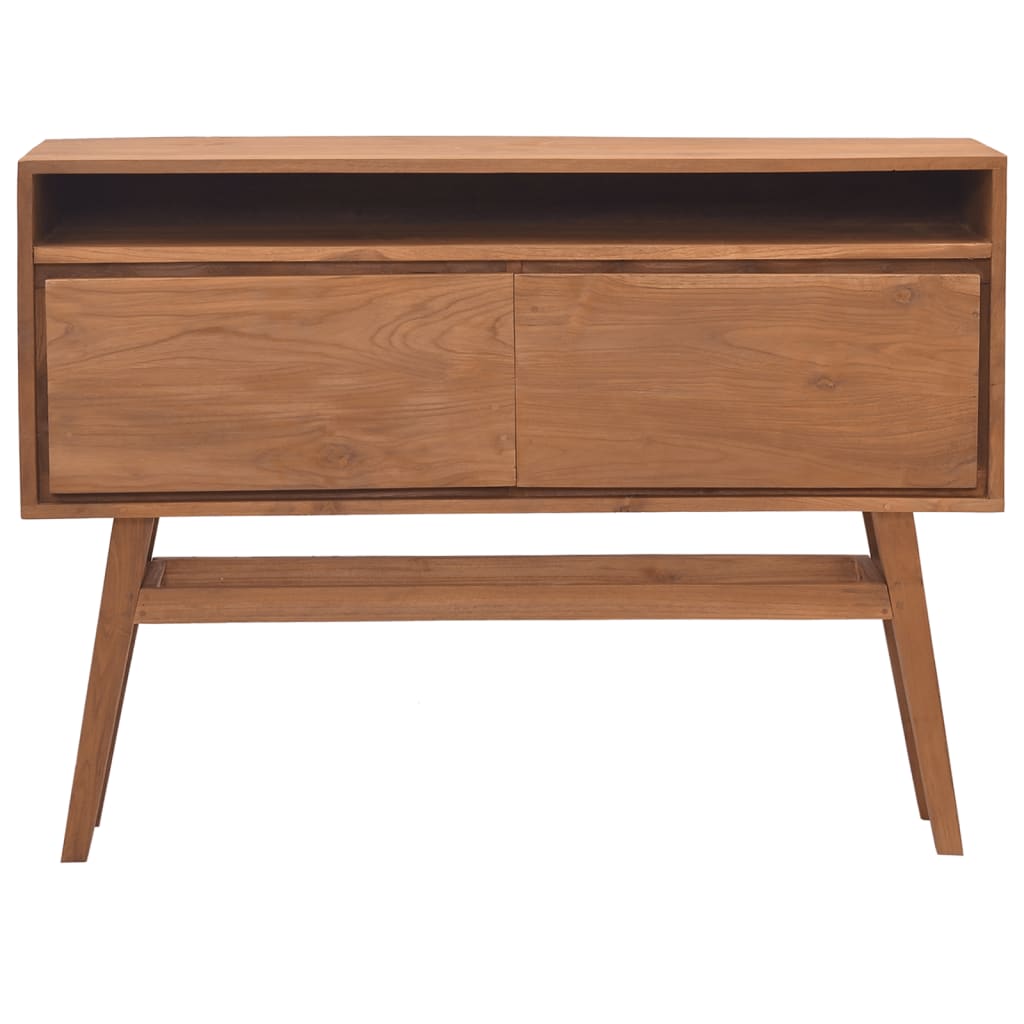 vidaXL Table console 110x30x79 cm Bois de teck solide