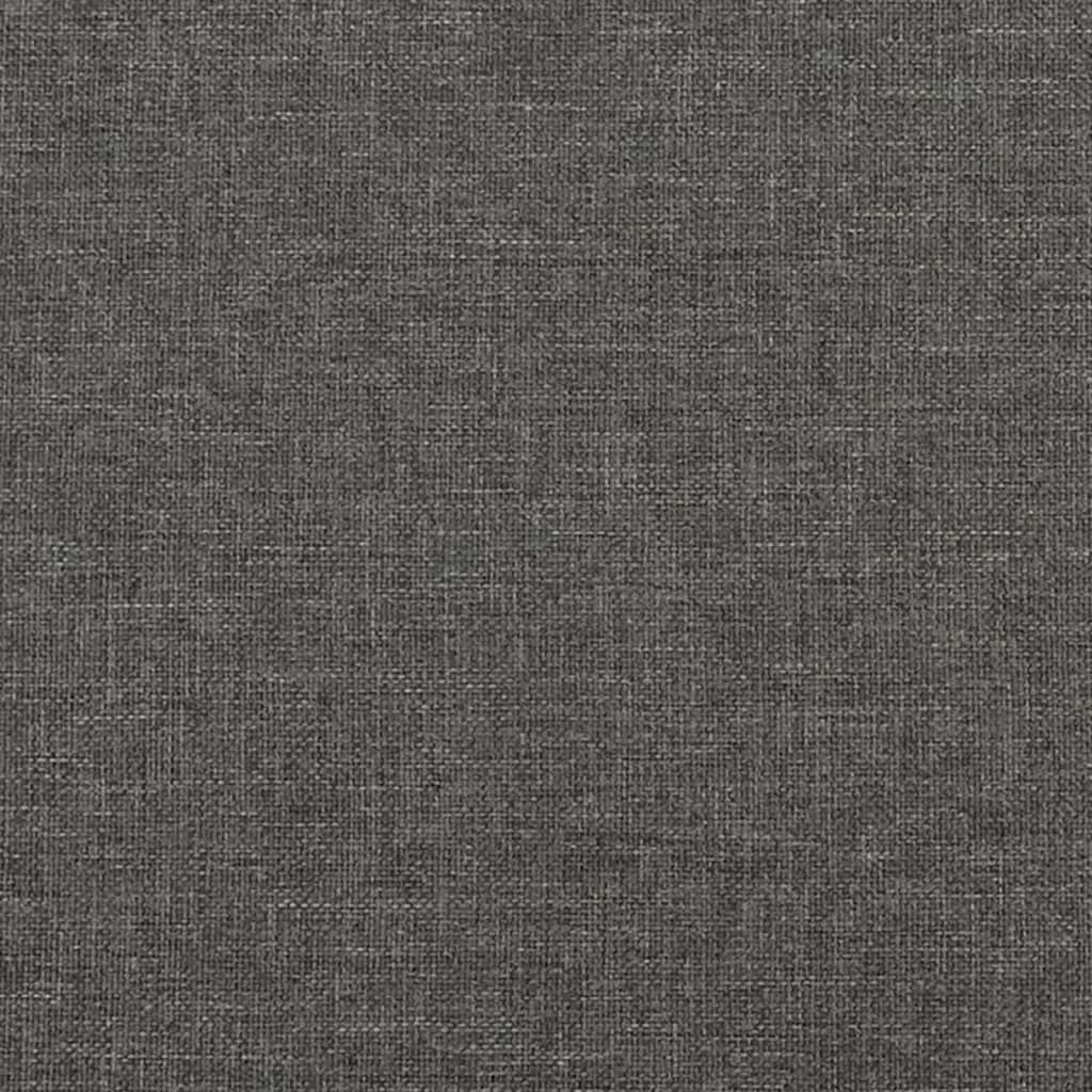 vidaXL Sommier à ressorts de lit gris foncé 183x213 cm tissu