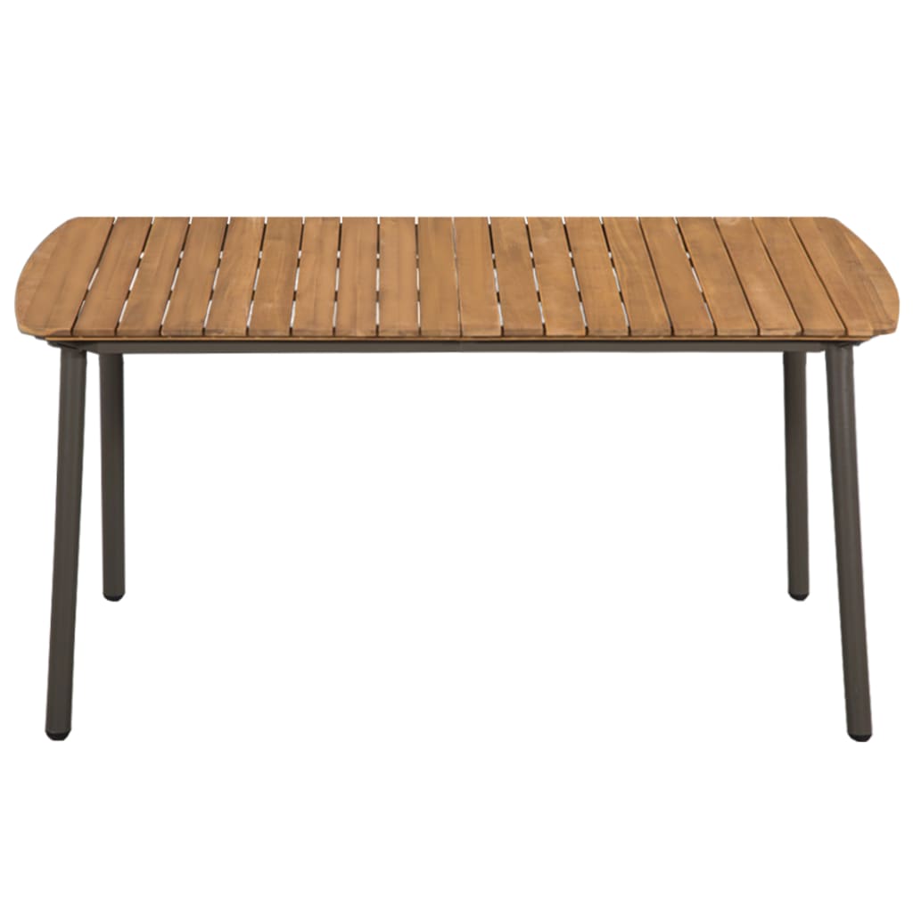 vidaXL Table de jardin 150 x 90 x 72 cm Bois d'acacia solide et acier