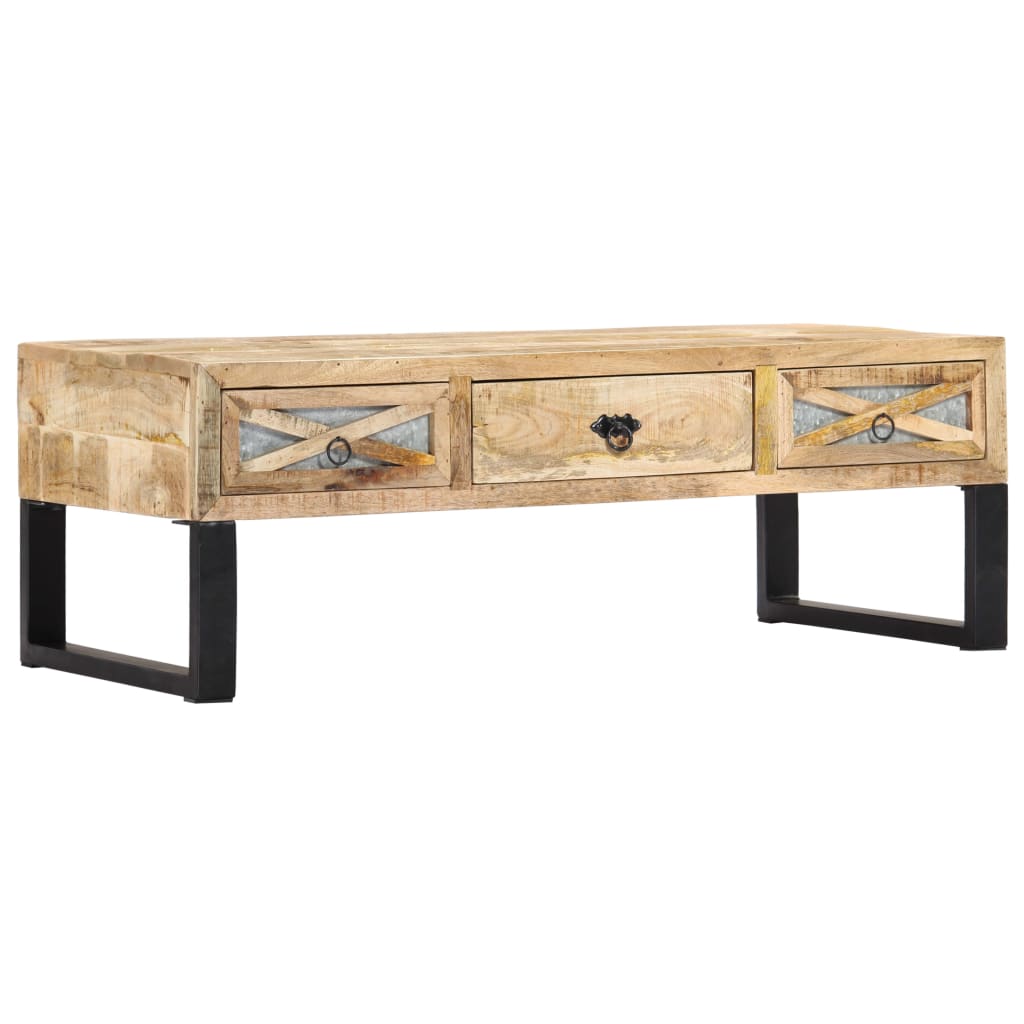 vidaXL Table basse 110x50x38 cm bois de manguier massif