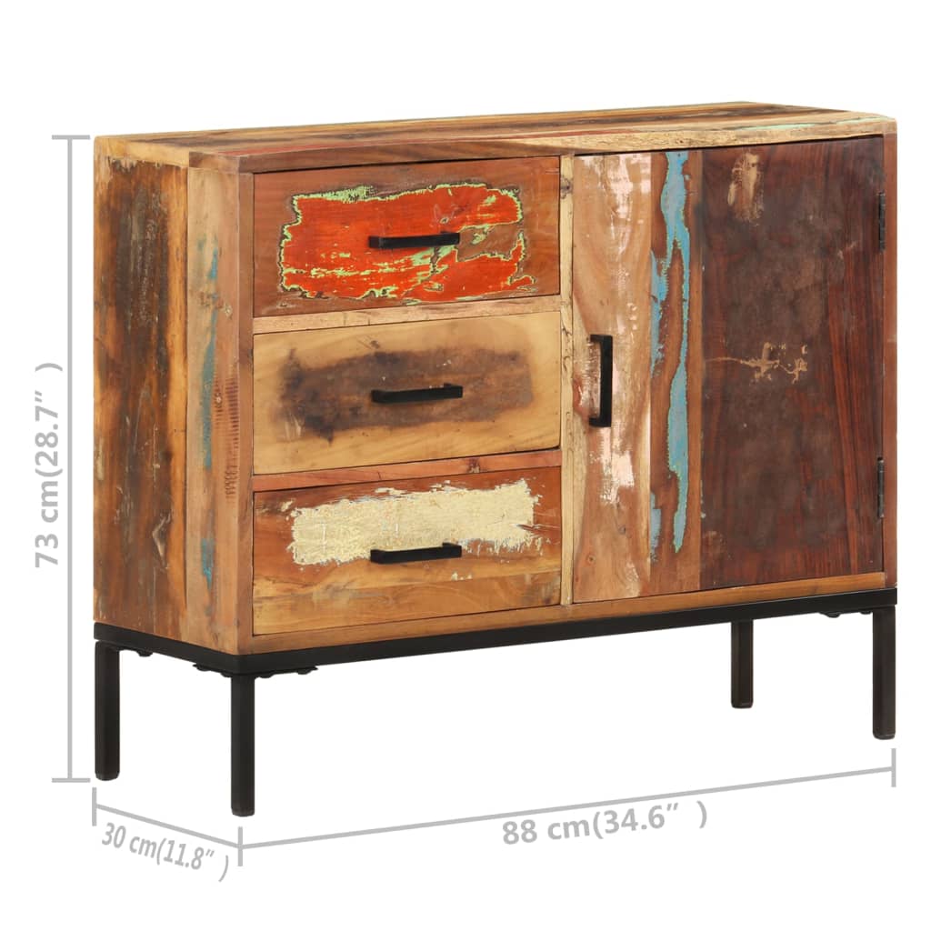 vidaXL Buffet 88x30x73 cm Bois de récupération solide