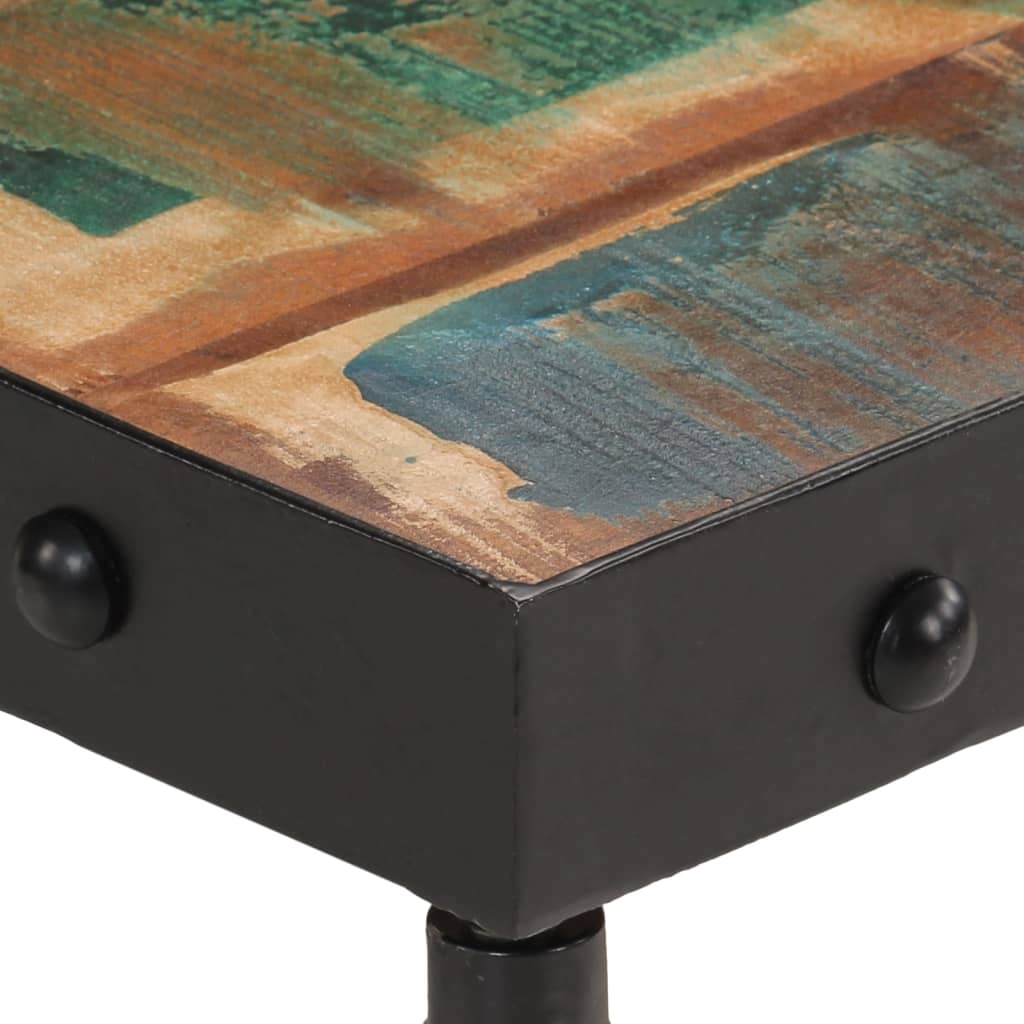 vidaXL Table basse roulettes bois de récupération massif 100x55x26 cm