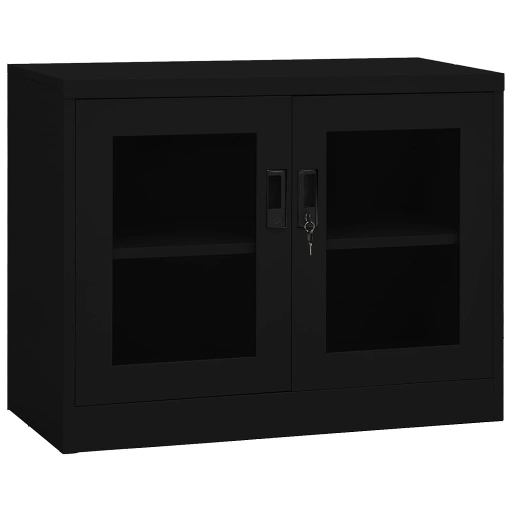 vidaXL Armoire de bureau Noir 90x40x70 cm Acier