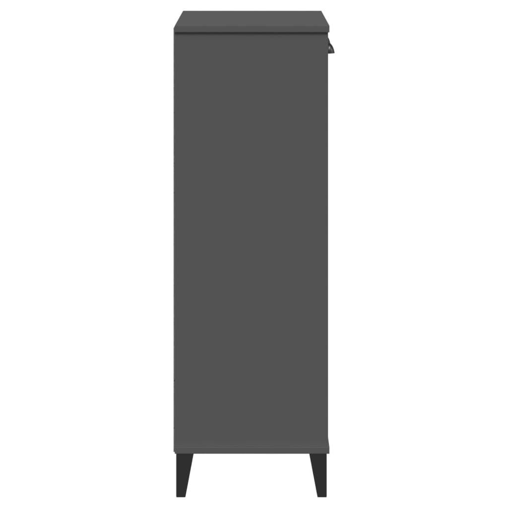 vidaXL Armoire à chaussures VIKEN gris anthracite bois d'ingénierie