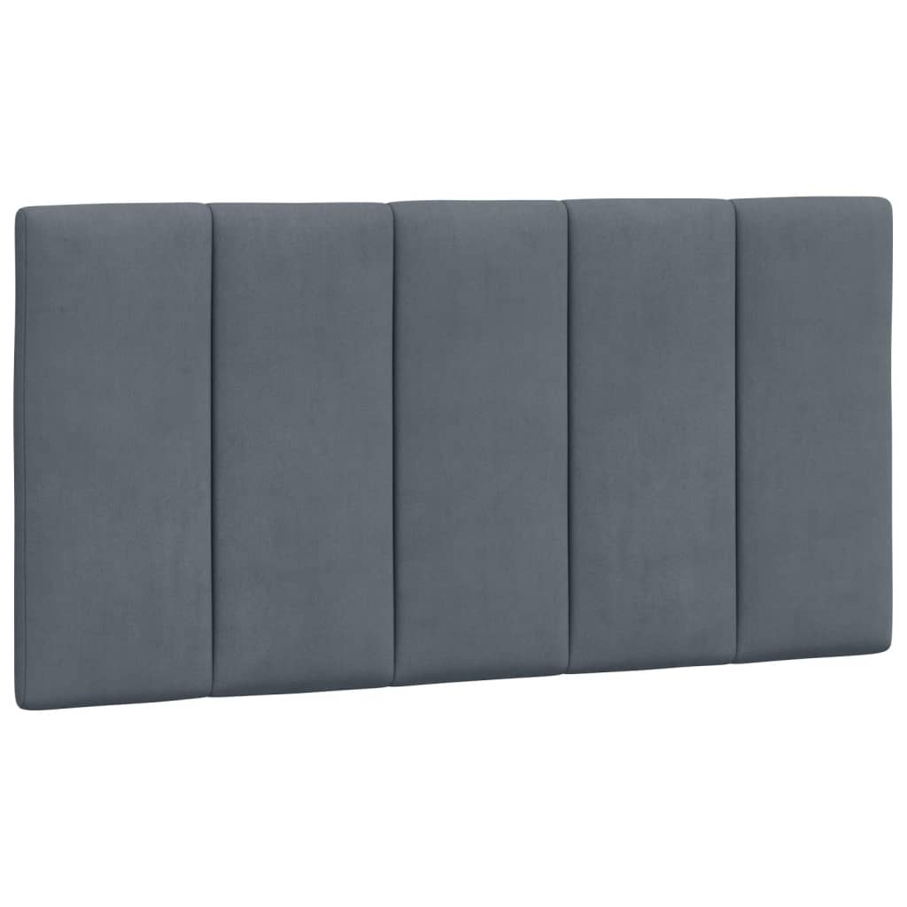 vidaXL Coussin de tête de lit gris foncé 100 cm velours