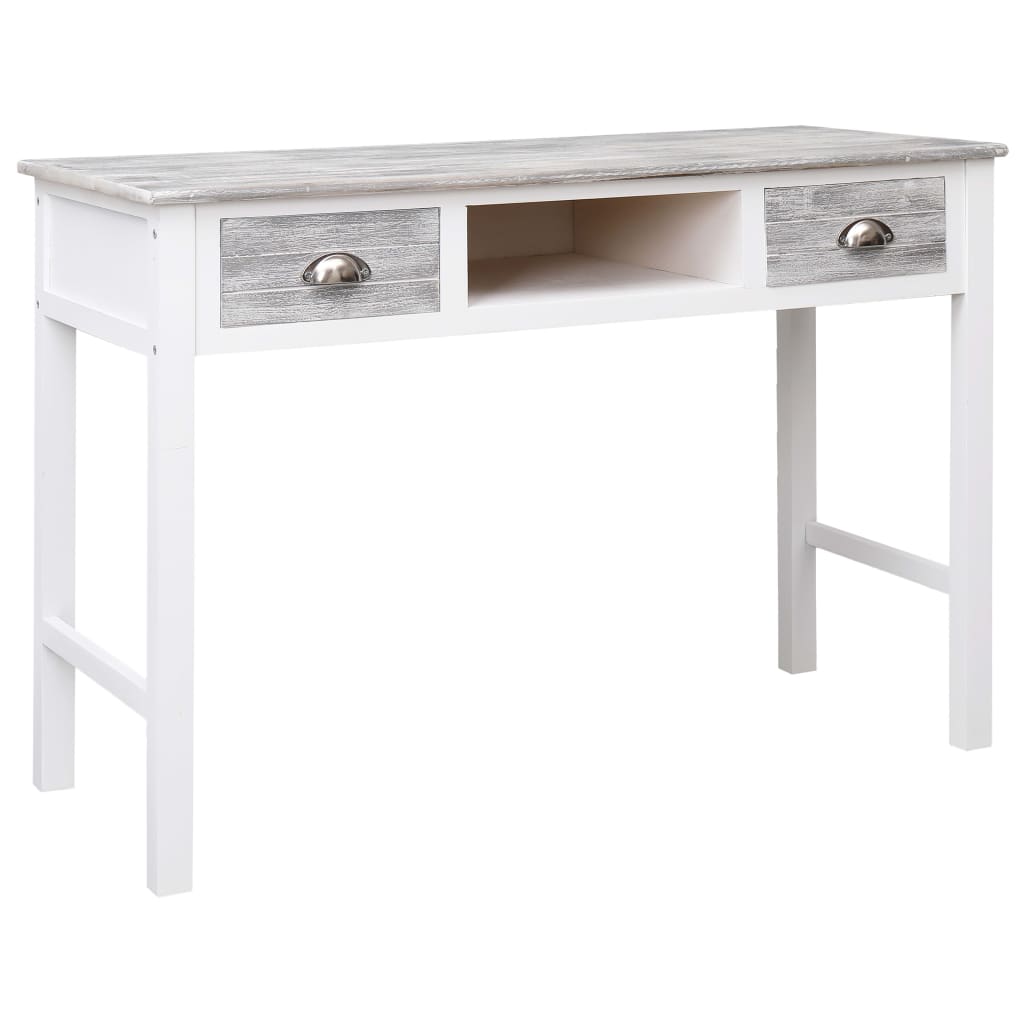 vidaXL Bureau Gris 110x45x76 cm Bois