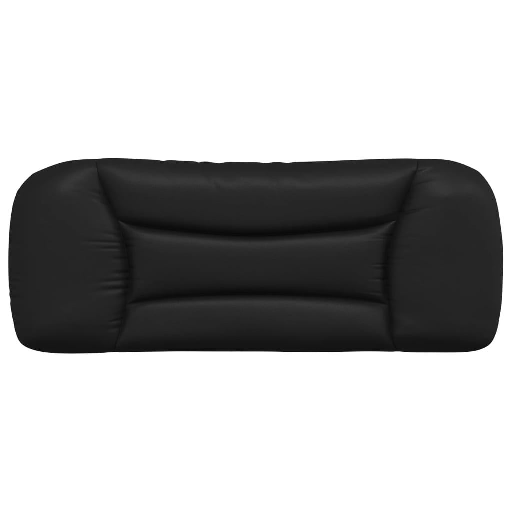 vidaXL Coussin de tête de lit noir 100 cm similicuir