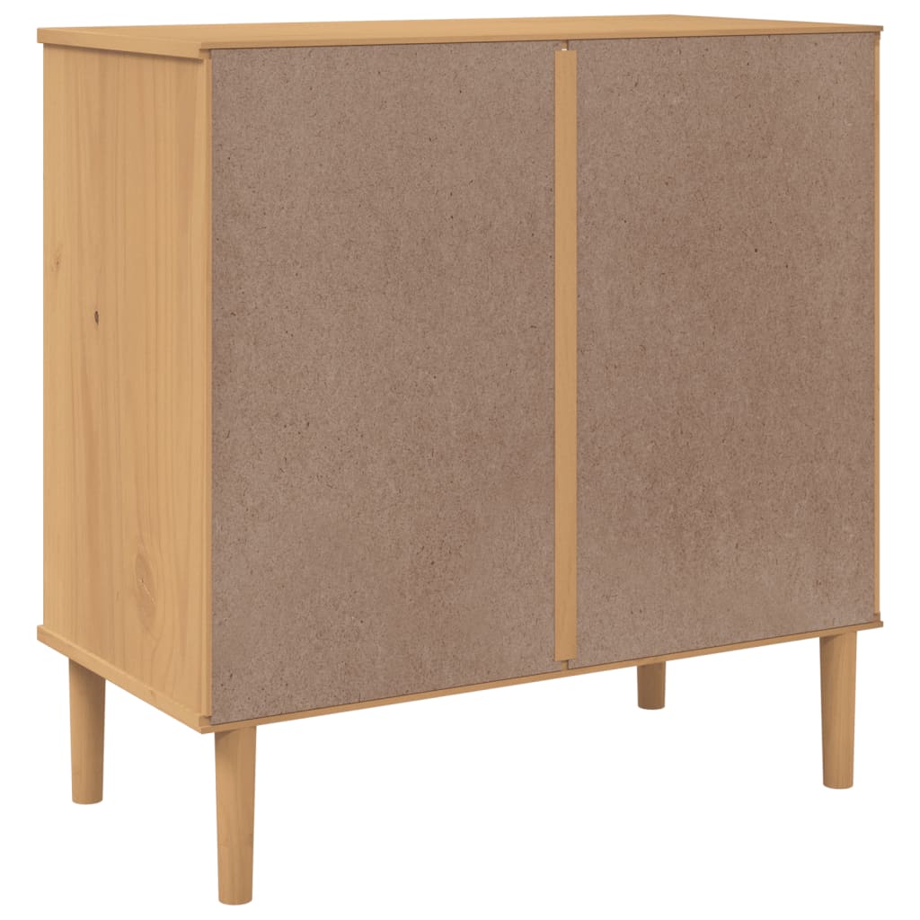 vidaXL Commode SENJA aspect de rotin marron bois de pin solide