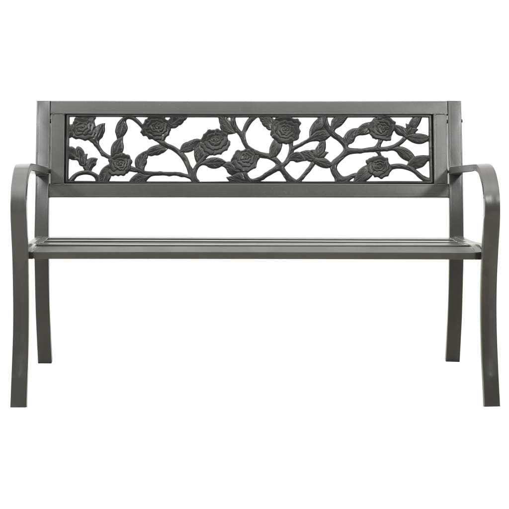 vidaXL Banc de jardin 125 cm acier gris