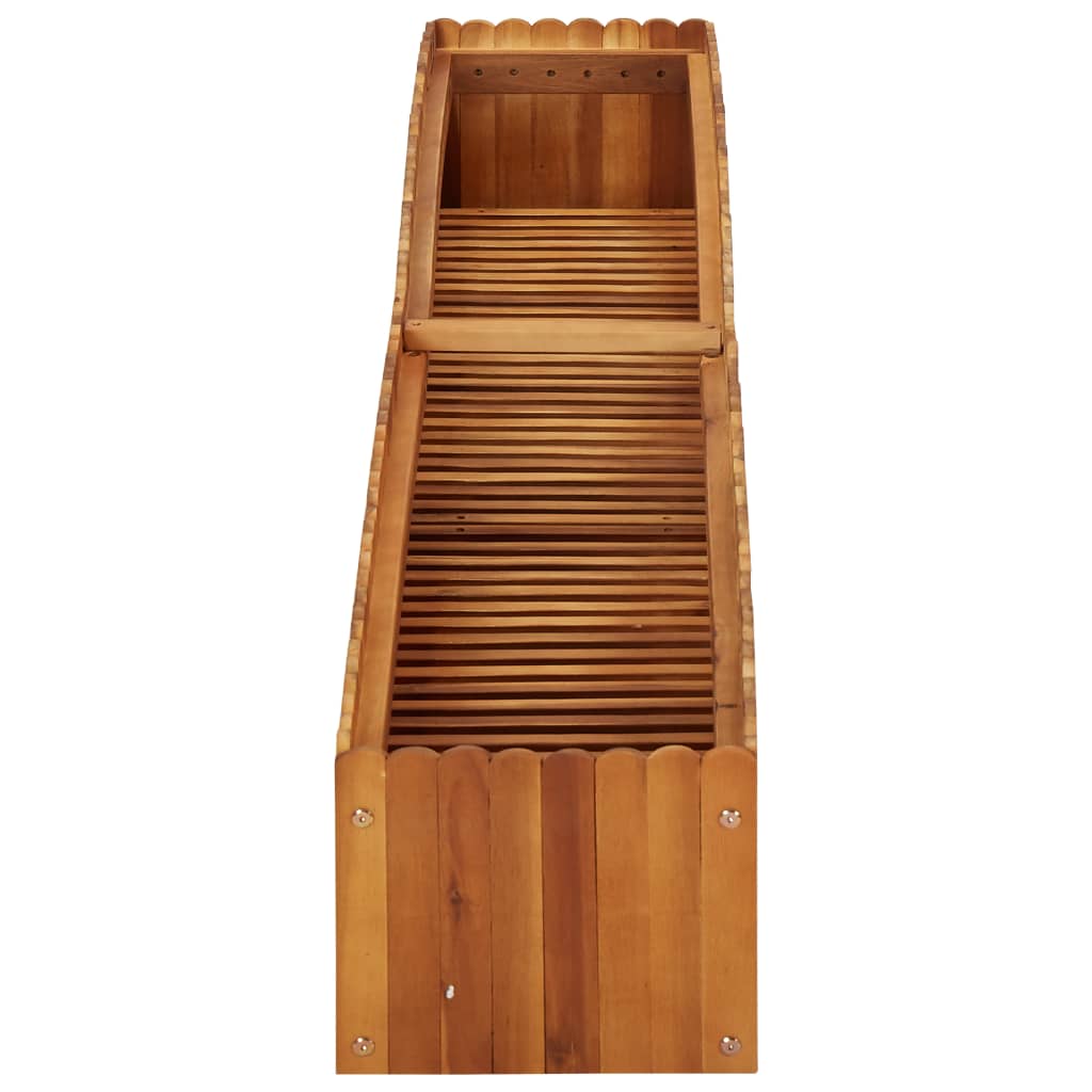 vidaXL Lit surélevé de jardin 200x30x25 cm Bois massif d'acacia