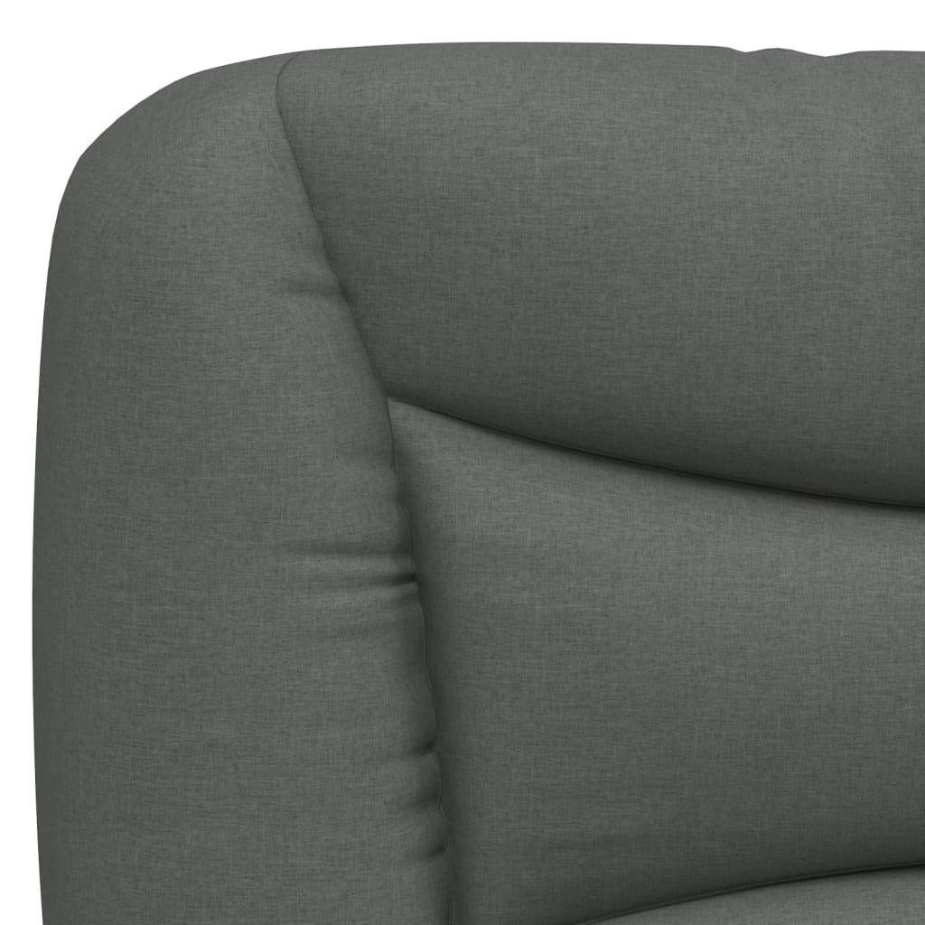 vidaXL Coussin de tête de lit gris foncé 100 cm tissu