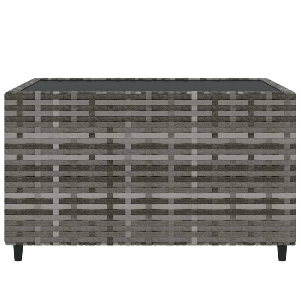 vidaXL Salon de jardin 4 pcs avec coussins Gris Résine tressée