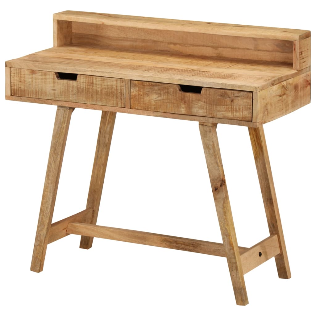 vidaXL Bureau 100x45x90 cm Bois de manguier brut solide