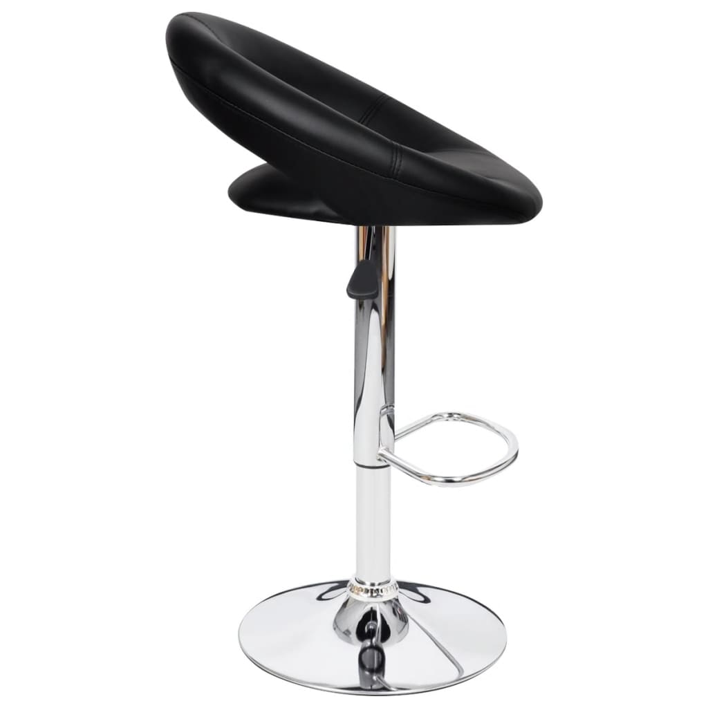 vidaXL Tabourets de bar lot de 2 noir similicuir