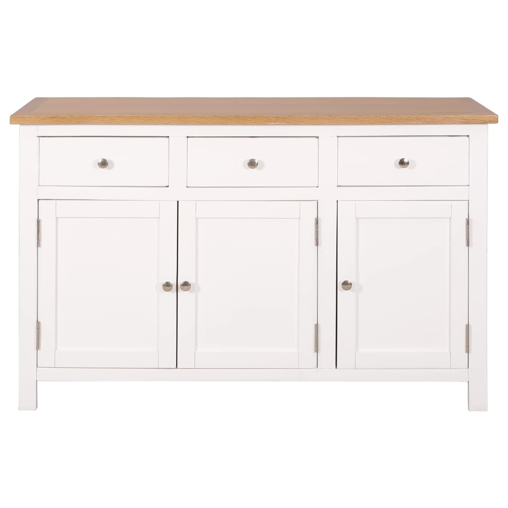 vidaXL Buffet 110x33,5x70 cm Bois de chêne massif