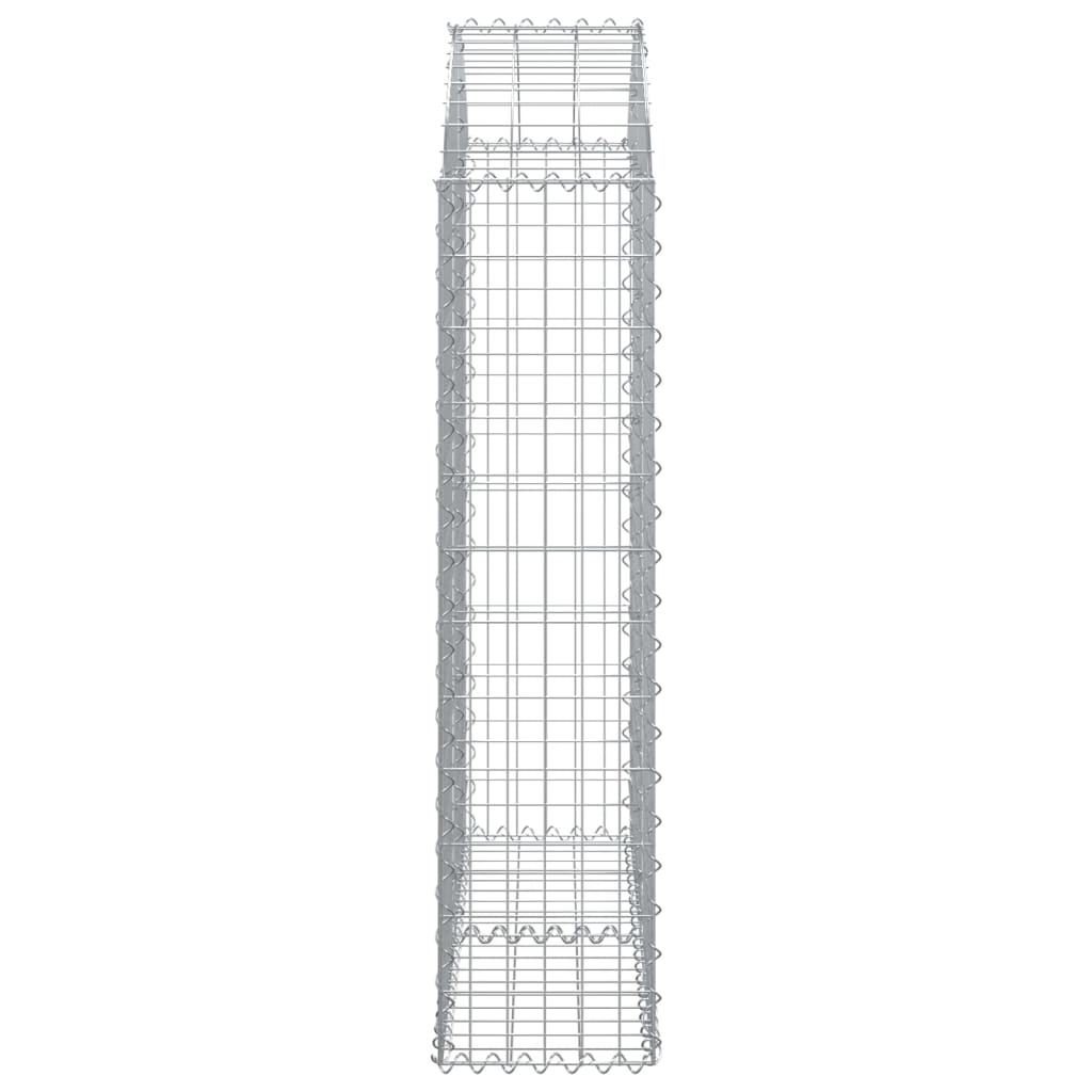 vidaXL Panier de gabions arqué 100x30x120/140 cm Fer galvanisé