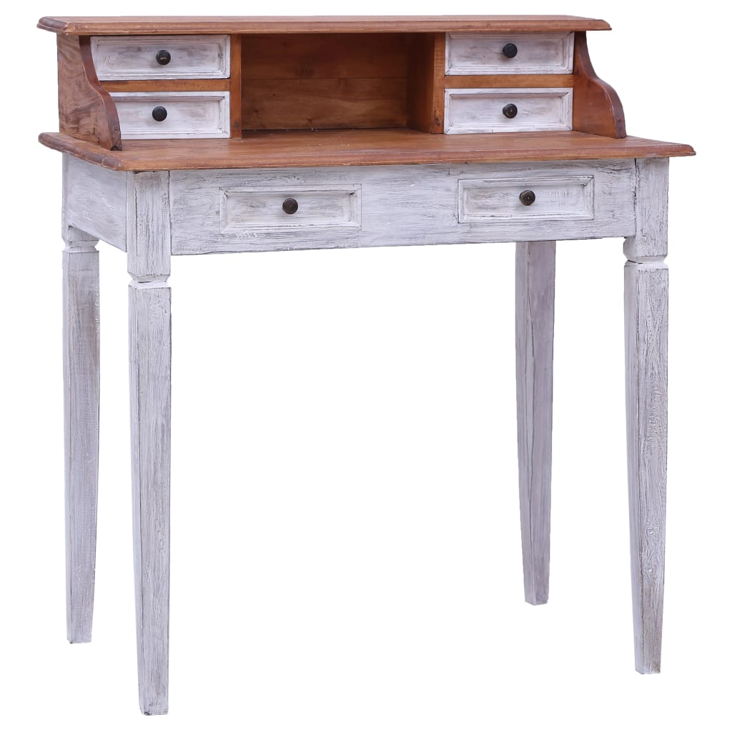 vidaXL Bureau avec tiroirs 90x50x101 cm bois de récupération solide