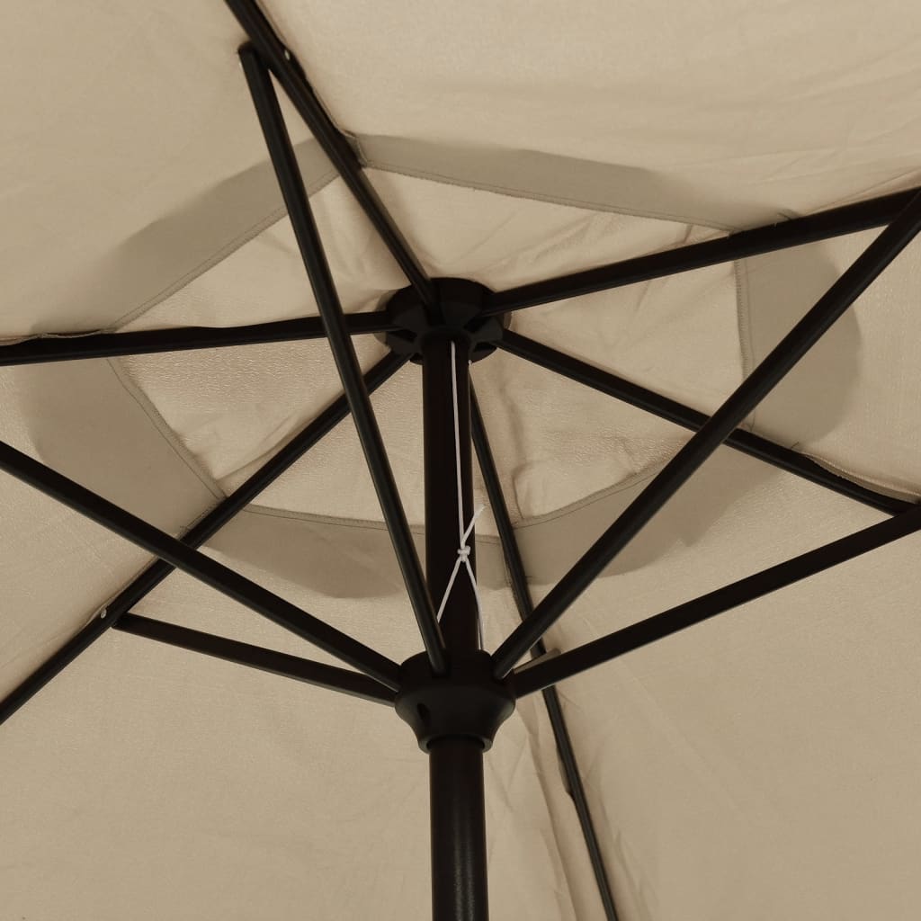 vidaXL Parasol Taupe 200x224 cm Aluminium