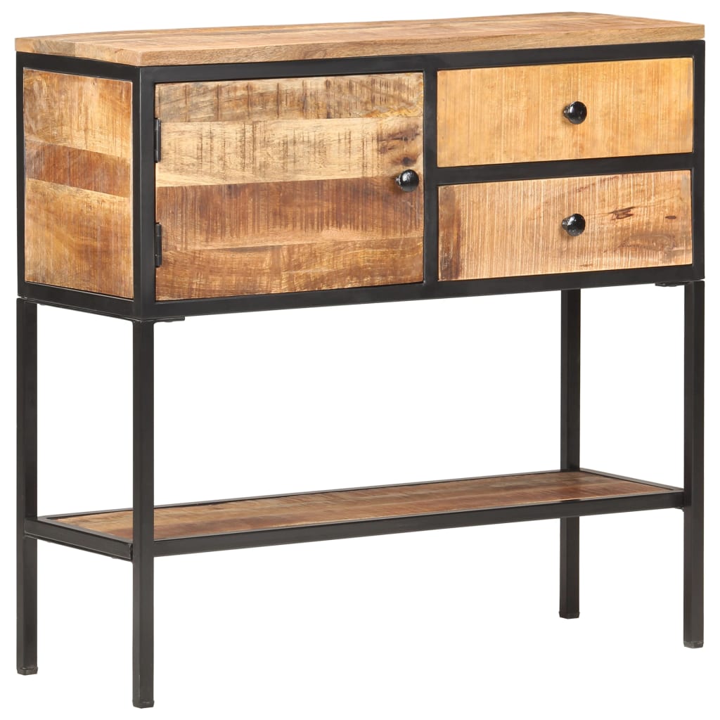 vidaXL Buffet 85x30x80 cm Bois de manguier brut