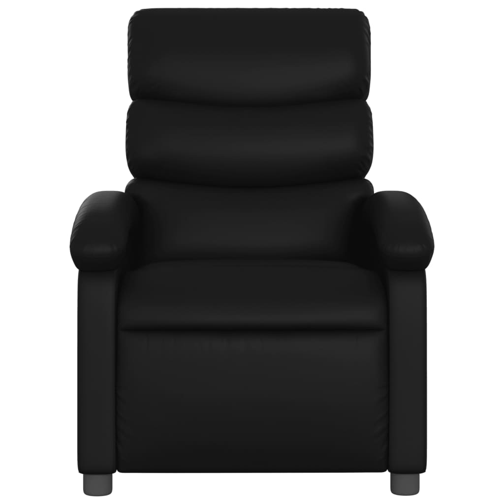 vidaXL Fauteuil inclinable Noir Similicuir