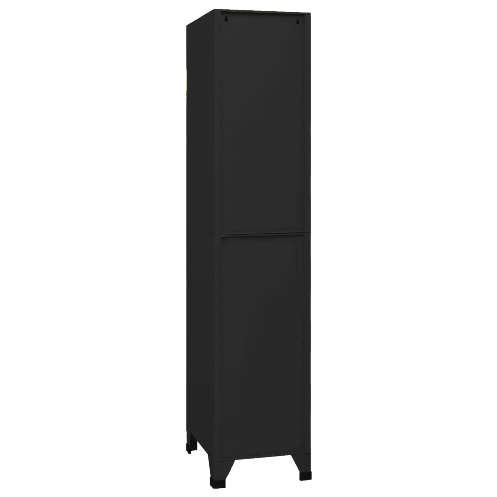 vidaXL Armoire à casiers Noir 38x45x180 cm Acier