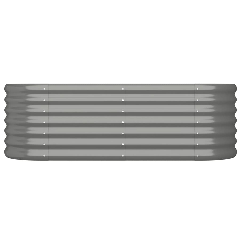 vidaXL Lit surélevé de jardin Acier enduit de poudre 114x40x36 cm gris