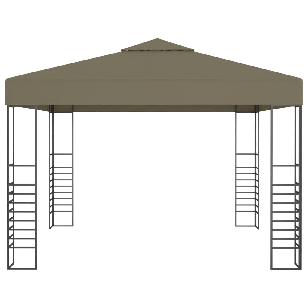 vidaXL Chapiteau de jardin 3x3 m Taupe 180 g/m²