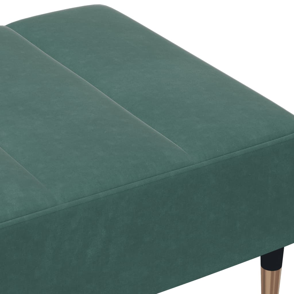 vidaXL Repose-pied vert foncé 77x55x31 cm velours