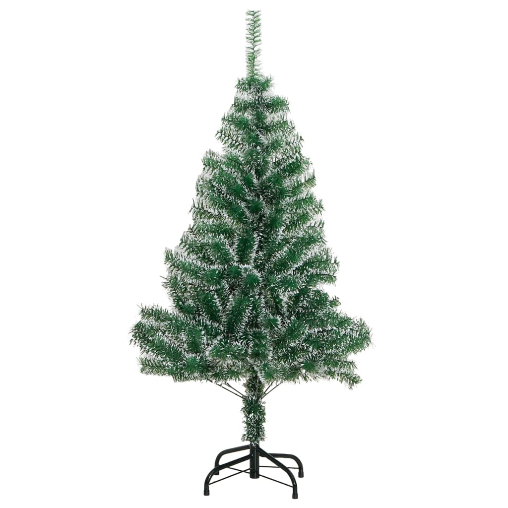 vidaXL Sapin de Noël artificiel 150 LED neige floquée