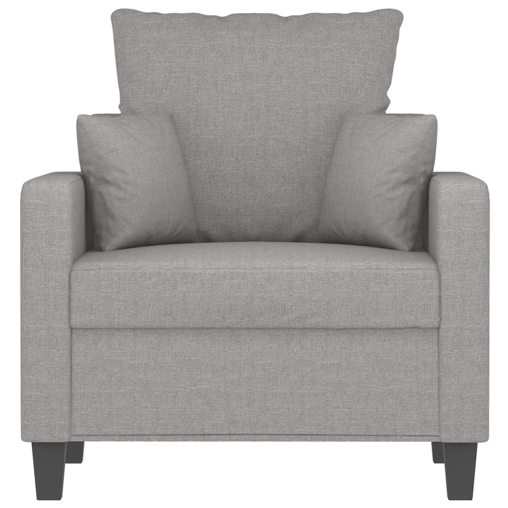 vidaXL Fauteuil Gris clair 60 cm Tissu